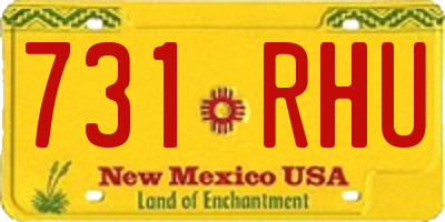 NM license plate 731RHU