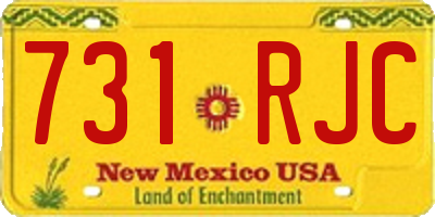 NM license plate 731RJC