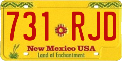 NM license plate 731RJD