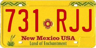 NM license plate 731RJJ
