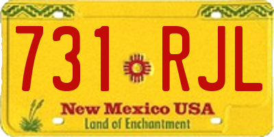NM license plate 731RJL