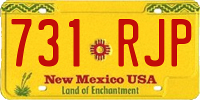 NM license plate 731RJP