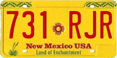 NM license plate 731RJR
