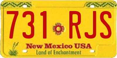 NM license plate 731RJS