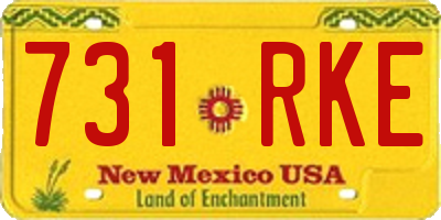 NM license plate 731RKE