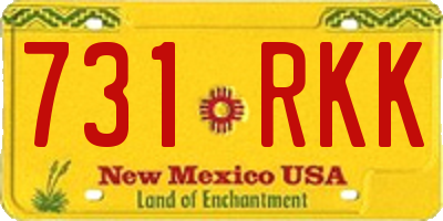 NM license plate 731RKK