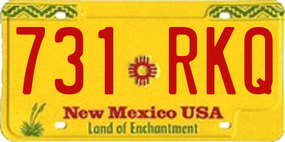 NM license plate 731RKQ
