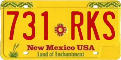 NM license plate 731RKS