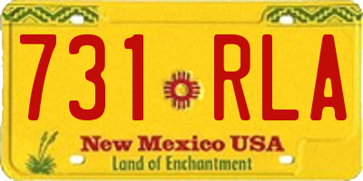 NM license plate 731RLA
