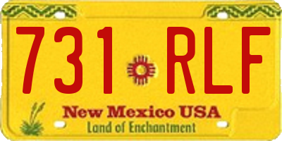 NM license plate 731RLF