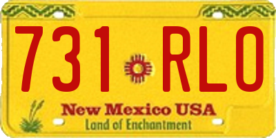 NM license plate 731RLO