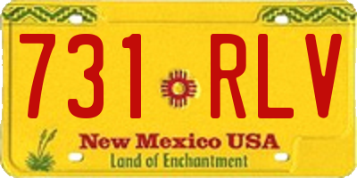 NM license plate 731RLV