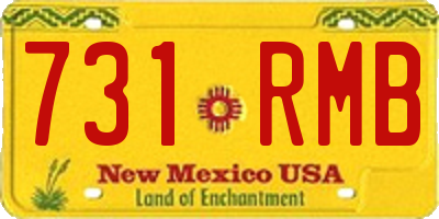 NM license plate 731RMB