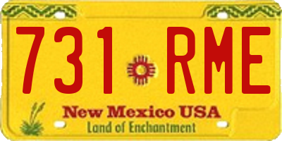 NM license plate 731RME