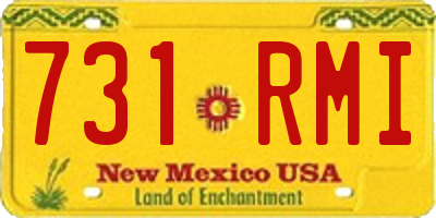 NM license plate 731RMI