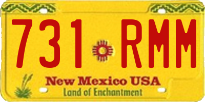 NM license plate 731RMM