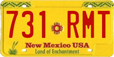 NM license plate 731RMT