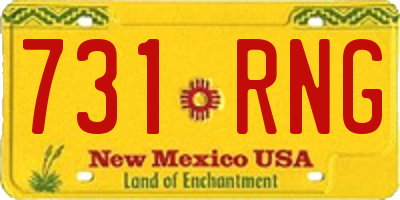 NM license plate 731RNG