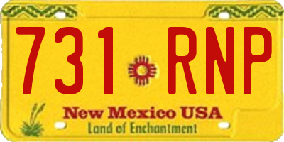 NM license plate 731RNP