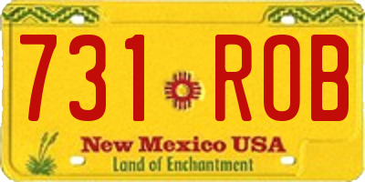 NM license plate 731ROB