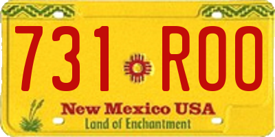 NM license plate 731ROO