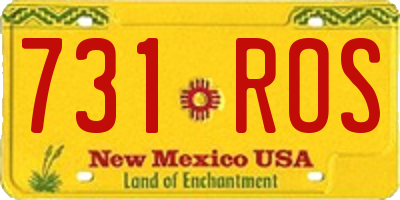 NM license plate 731ROS