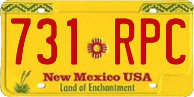 NM license plate 731RPC