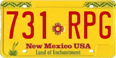 NM license plate 731RPG