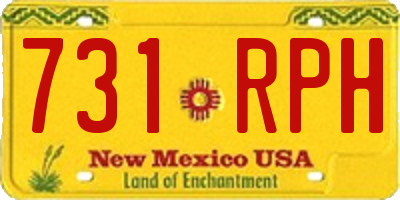 NM license plate 731RPH