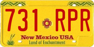 NM license plate 731RPR