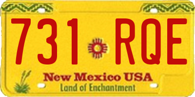 NM license plate 731RQE