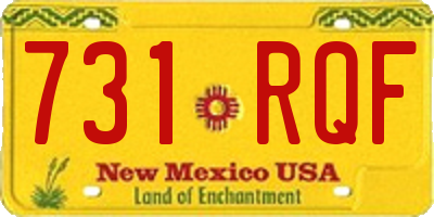 NM license plate 731RQF