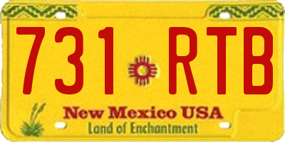 NM license plate 731RTB