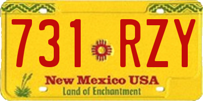 NM license plate 731RZY