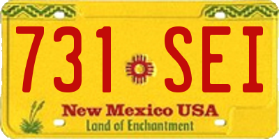 NM license plate 731SEI