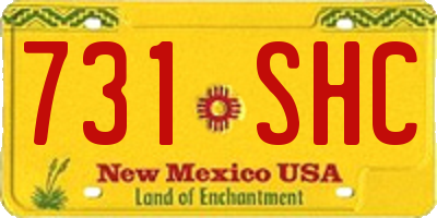 NM license plate 731SHC