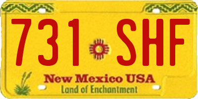 NM license plate 731SHF