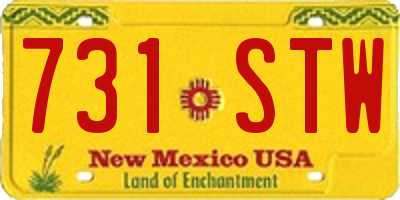 NM license plate 731STW