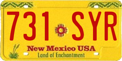 NM license plate 731SYR