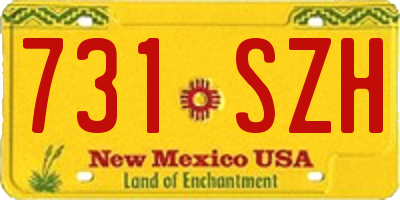 NM license plate 731SZH