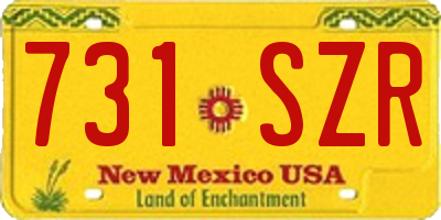 NM license plate 731SZR