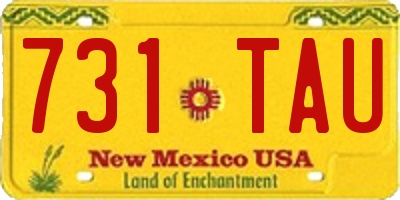 NM license plate 731TAU