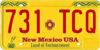 NM license plate 731TCQ