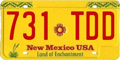 NM license plate 731TDD