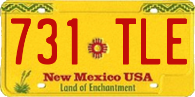 NM license plate 731TLE