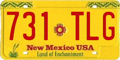 NM license plate 731TLG