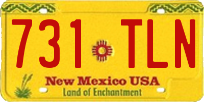 NM license plate 731TLN