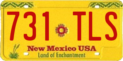 NM license plate 731TLS