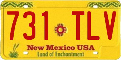 NM license plate 731TLV