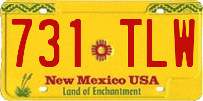 NM license plate 731TLW